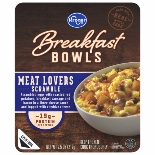 Kroger® Meat Lovers & Scramble Eggs Breakfast Bowl Perspective: front