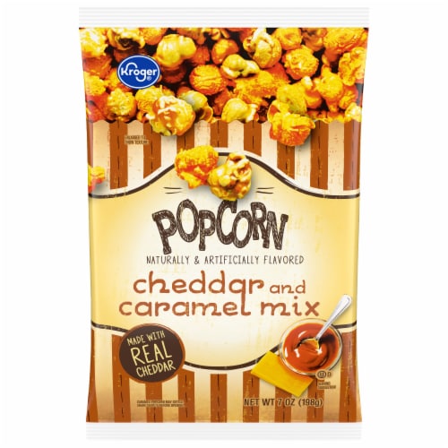 Kroger® Cheddar & Caramel Popcorn Perspective: front