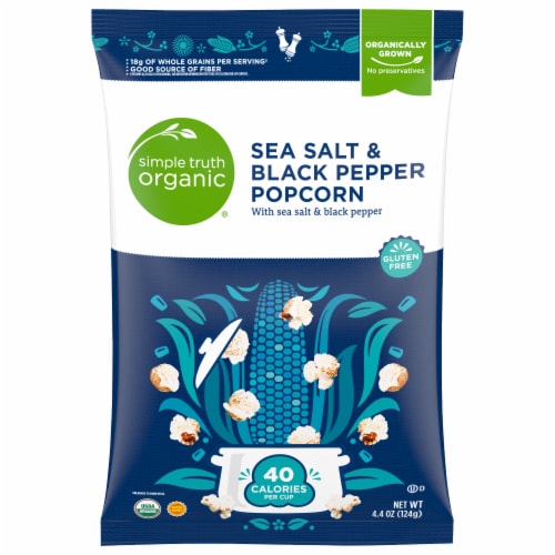 Simple Truth Organic® Sea Salt and Black Pepper Popcorn Perspective: front