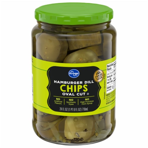 Kroger® Hamburger Dill Chips Oval Cut Pickles Perspective: front