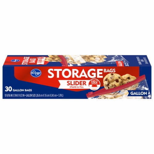 Kroger® Slider Storage Gallon Bags Perspective: front