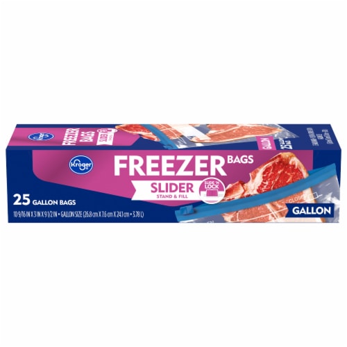 Hefty Slider Freezer Bags, Quart Size, 30 Count 