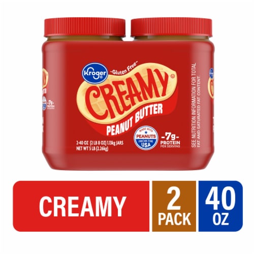 Kroger® Peanut Butter Creamy Twin Pack Perspective: front