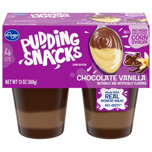 Kroger® Chocolate Vanilla Swirl Pudding Cup Perspective: front
