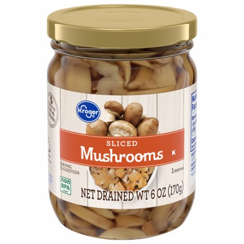 Kroger Sliced Mushrooms Perspective: front