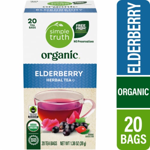 Simple Truth Organic® Elderberry Herbal Tea Perspective: front