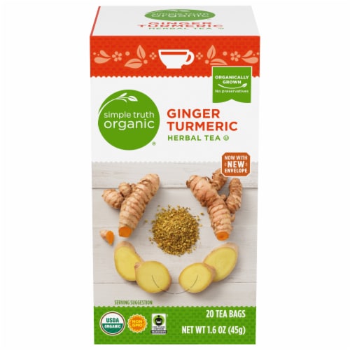 Simple Truth Organic® Ginger Turmeric Herbal Tea Perspective: front
