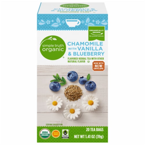 Simple Truth® Vanilla & Blueberry Chamomile Herbal Tea Perspective: front