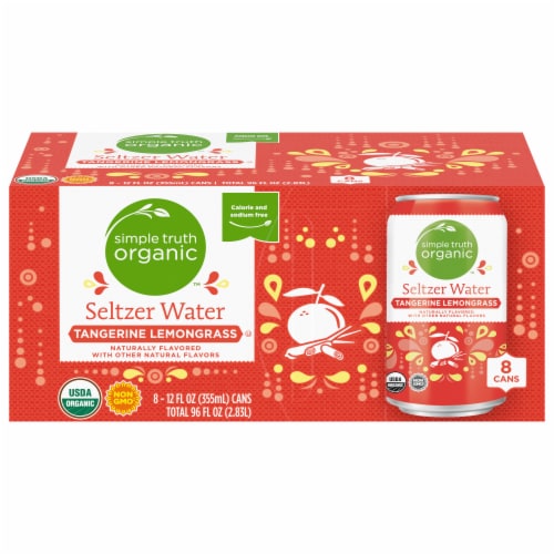 Simple Truth Organic™ Tangerine Lemongrass Seltzer Water Perspective: front