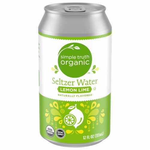 Simple Truth Organic™ Lemon Lime Seltzer Water Can Perspective: front