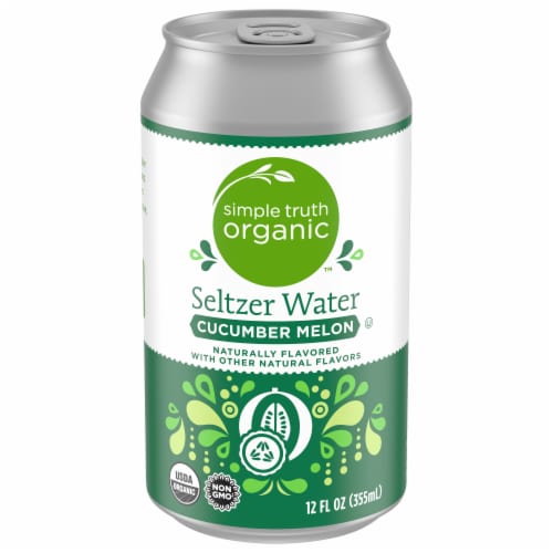 Simple Truth Organic™ Cucumber Melon Seltzer Water Can Perspective: front