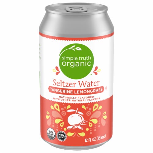 Simple Truth Organic™ Tangerine Lemongrass Seltzer Water Can Perspective: front