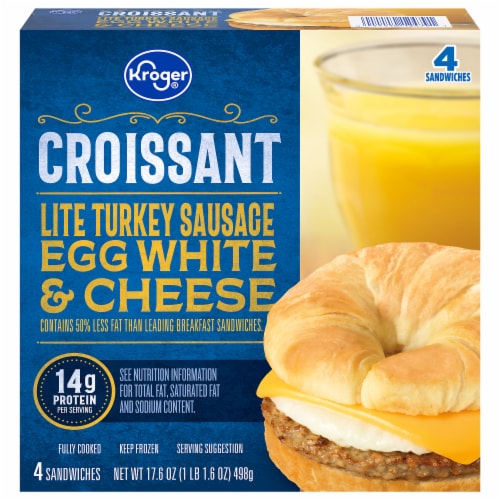 Kroger® Lite Turkey Sausage Egg White Cheese Croissant Perspective: front