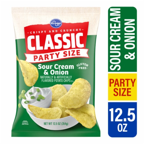 Kroger® Classic Party Size Sour Cream & Onion Potato Chips Perspective: front