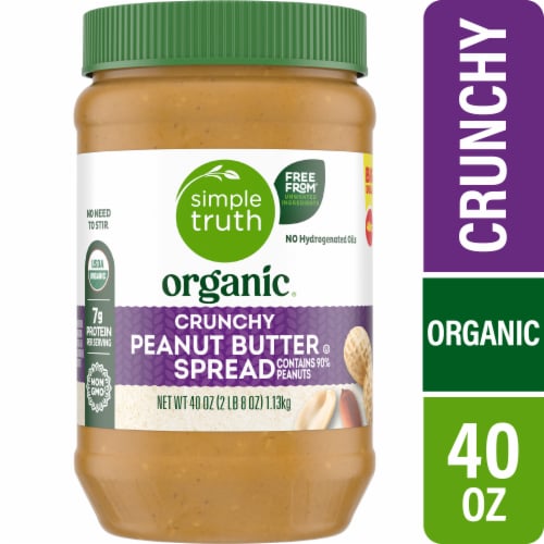 Simple Truth Organic® Peanut Butter Crunchy No Stir BIG DEAL! Perspective: front