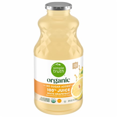 Simple Truth® Organic No Sugar Added 100% White Grapefuit Juice Perspective: front