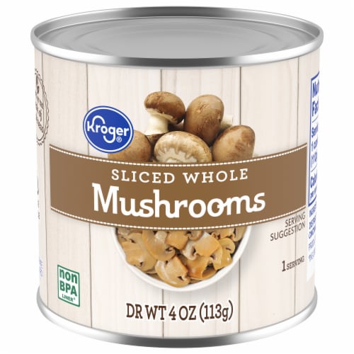 Kroger® Sliced Whole Mushrooms Perspective: front
