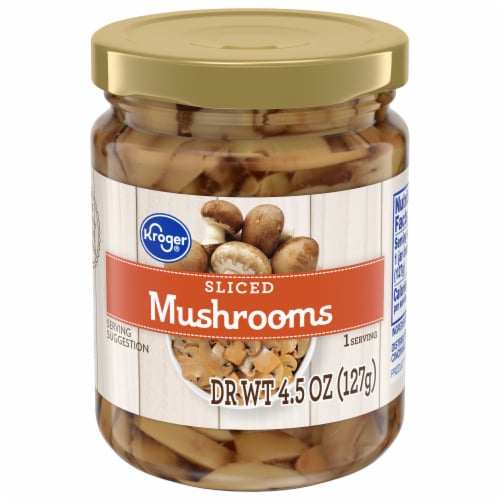 Kroger® Sliced Mushroom Jar Perspective: front