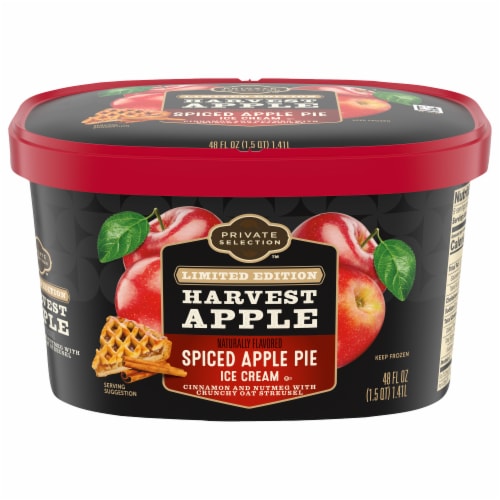 Private Selection® Limited Edition Harvest Apple Spiced Apple Pie Ice Cream Tub Perspective: front