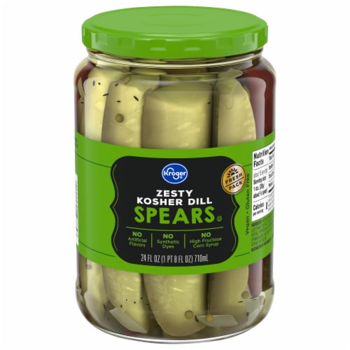 Kroger® Zesty Kosher Dill Pickle Spears Perspective: front