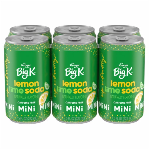 Big K® Lemon Lime Caffeine Free Mini Soda Cans Perspective: front