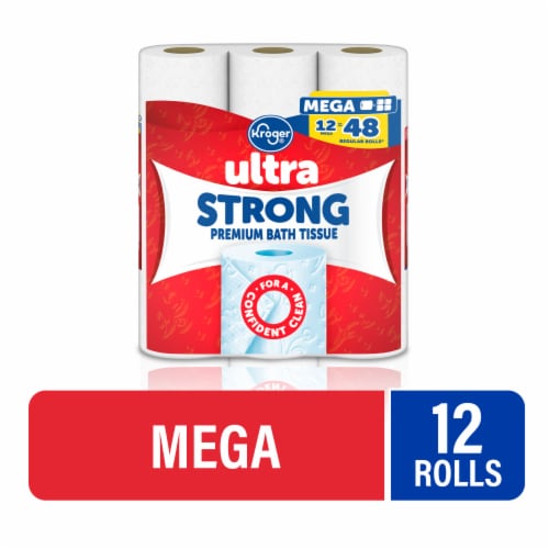 Kroger® Ultra Strong Mega Roll Toilet Paper Perspective: front