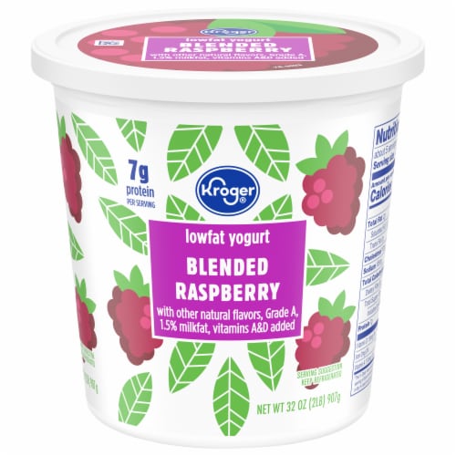 Kroger® Low Fat Yogurt Blended Raspberry Perspective: front