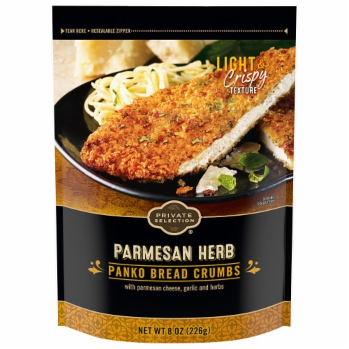 Private Selection® Parmesan Herb Panko Bread Crumbs Perspective: front