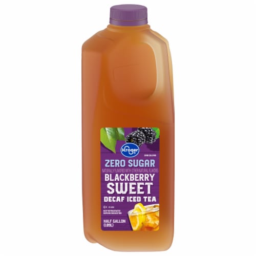 Kroger® Zero Sugar Sweet Iced Tea Blackberry Decaf Perspective: front