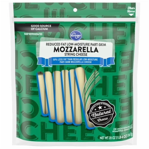Kroger® Reduced Fat Mozzarella String Cheese Perspective: front
