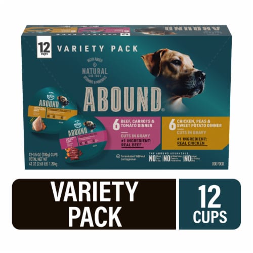 ABOUND® Dog Food Variety Pack Perspective: front
