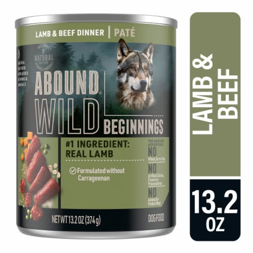 ABOUND® Wild Beginnings Lamb & Beef Dinner Pate Wet Dog Food Perspective: front