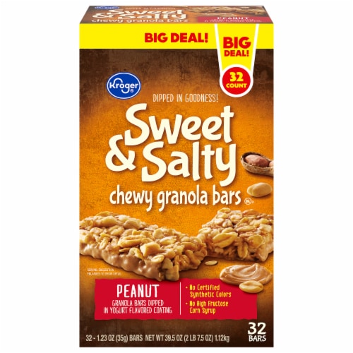 Kroger® Sweet & Salty Peanut Granola Bars Perspective: front
