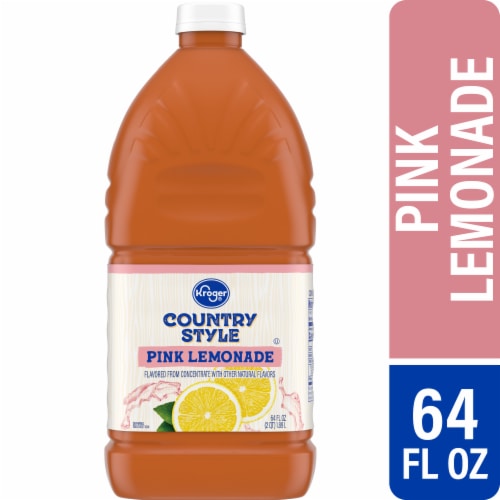 Kroger® Country Style Pink Lemonade Bottle Perspective: front