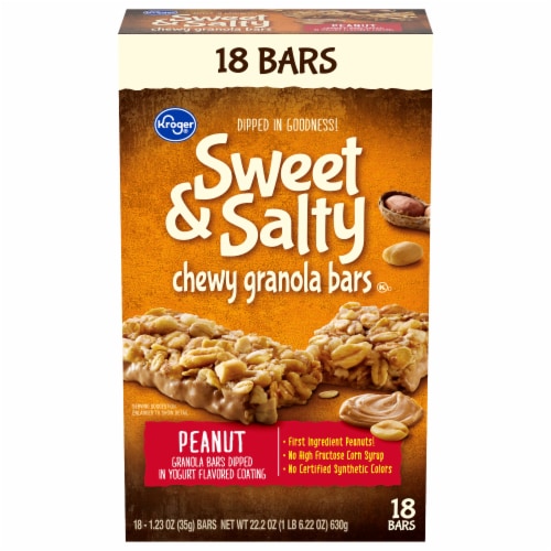 Kroger® Sweet & Salty Peanut Granola Bars Perspective: front