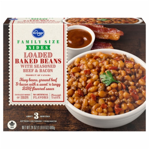 Kroger® Family Size Sides Loaded Baked Beans Perspective: front