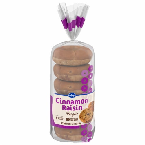 Kroger® Cinnamon Raisin Bagels Perspective: front