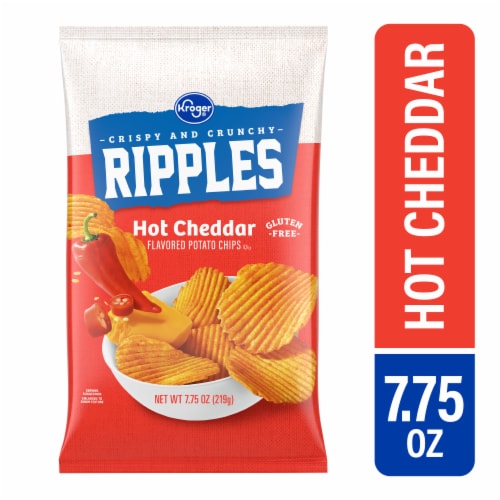Kroger® Hot Cheddar Potato Chips Perspective: front