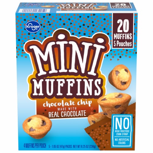 Kroger® Mini Muffins Chocolate Chip Perspective: front