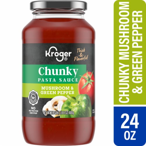 Kroger® Mushroom & Green Pepper Chunky Pasta Sauce Perspective: front