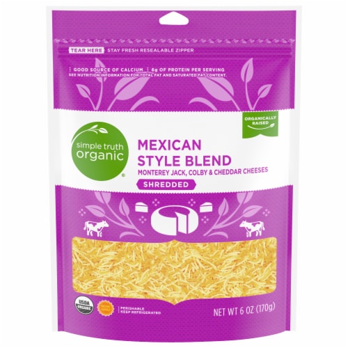 Simple Truth Organic® Mexican Style Blend Shredded Cheese Perspective: front