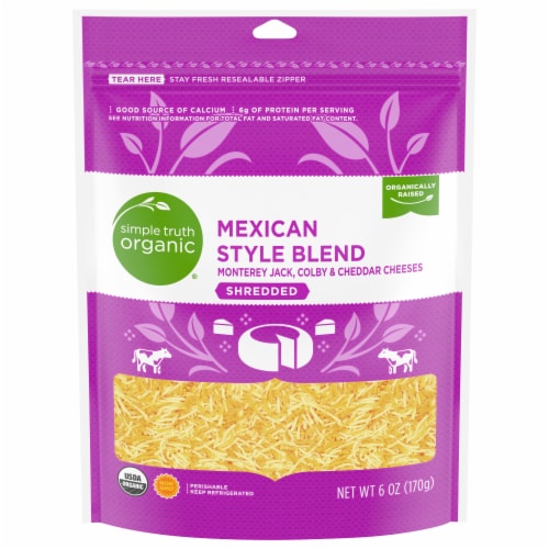Simple Truth Organic® Mexican Style Blend Shredded Cheese Perspective: front