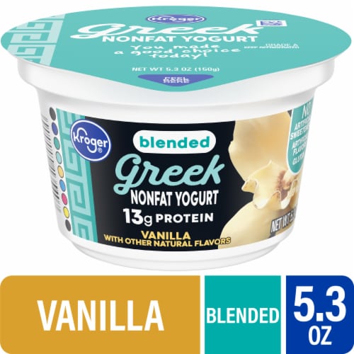 Kroger® Vanilla Blended Nonfat Greek Yogurt Cup Perspective: front