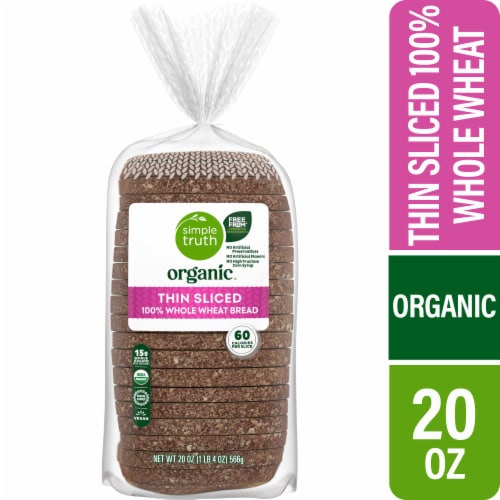 Simple Truth Organic® Thin Sliced 100% Whole Wheat Bread Perspective: front