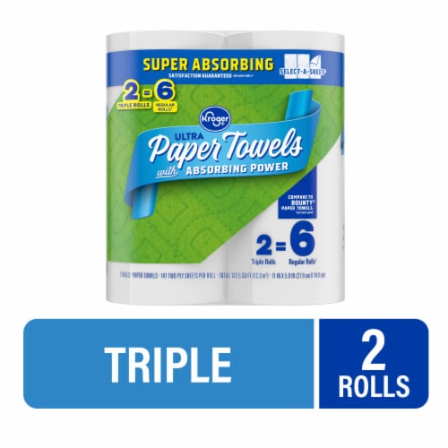Kroger® Ultra Paper Towels Triple Rolls Perspective: front