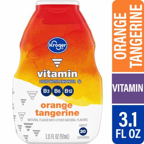 Kroger® Vitamin Orange Tangerine Water Enhancer Bottle Perspective: front
