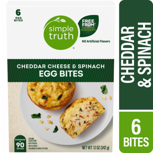 Simple Truth® Cheddar Cheese and Spinach Egg Bites Perspective: front