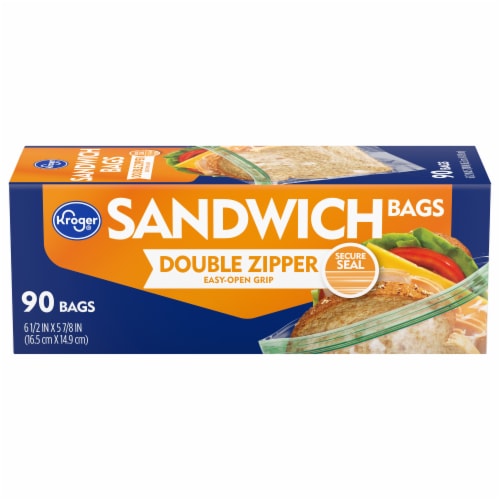 Kroger® Double Zipper Reclosable Sandwich Bags Perspective: front