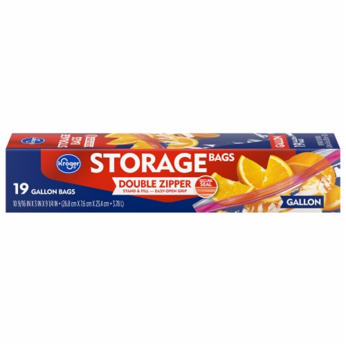Kroger® Double Zipper Reclosable Gallon Bags Perspective: front