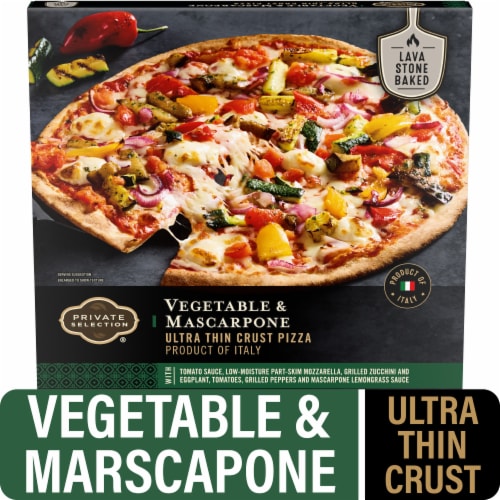 Private Selection® Vegetable & Mascarpone Ultra Thin Crust Frozen Pizza Perspective: front